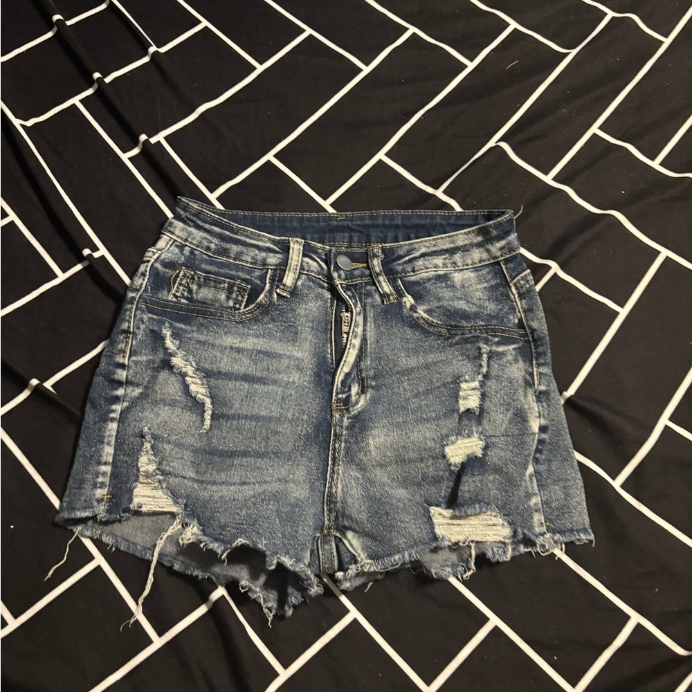 Distressed Denim Shorts Xs new